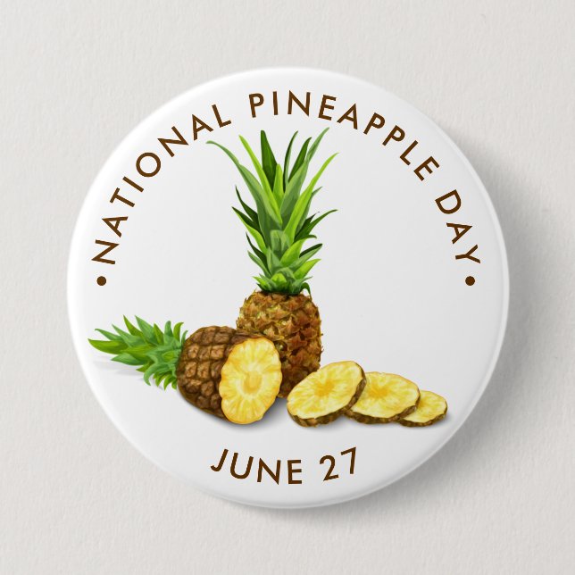 National Pineapple Day 7.5 Cm Round Badge (Front)