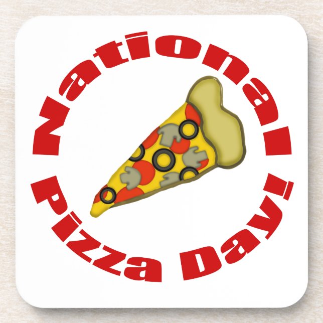 National Pizza Day! Coaster (Front)