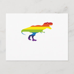 National Pride March Gay Equality Lgbt Dinosaur Postcard