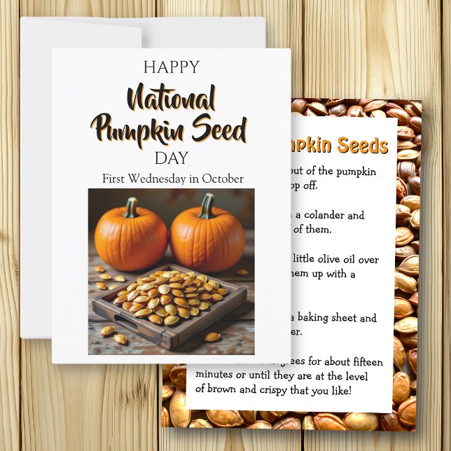 National Pumpkin Seed Day - First Wednesday in Oct Postcard (Creator Uploaded)