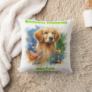National Purebred Dog Day Celebration Artwork Cushion
