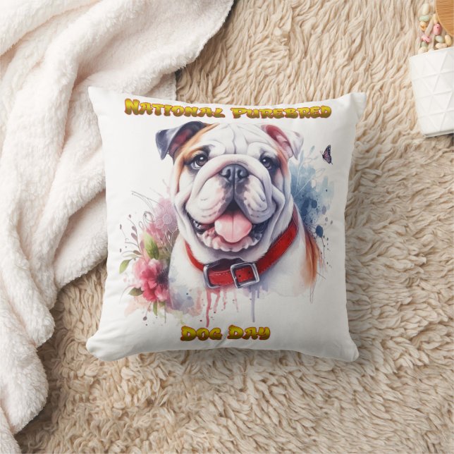 National Purebred Dog Day Celebration Artwork Cushion (Blanket)