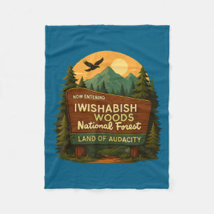National Quotes Woods Forest Iwishabish Land Humor Fleece Blanket