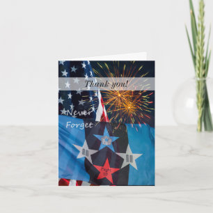 National Remembrance Never Forget Thank You Card