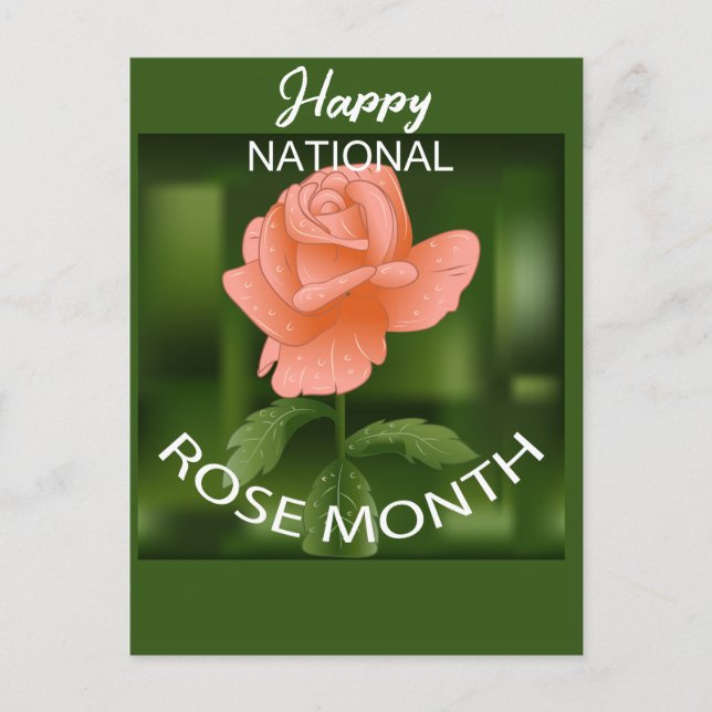 National Rose Month Postcard (Front)