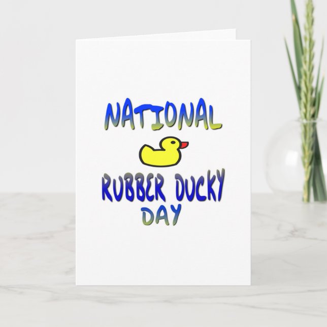 National Rubber Ducky Day Holiday Card (Front)