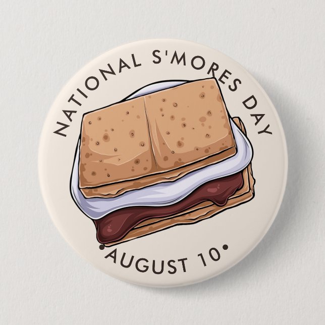 National S’Mores Day 7.5 Cm Round Badge (Front)