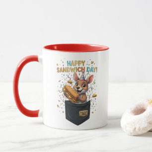 National Sandwich Day Boss- Kangaroo Foodie Animal Mug