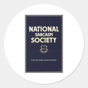 National-Sarcasm-Society Classic Round Sticker