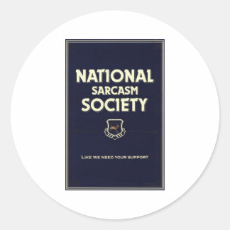 National-Sarcasm-Society Classic Round Sticker