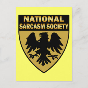 NATIONAL SARCASM SOCIETY POSTCARD