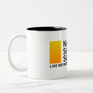 NATIONAL SARCASM SOCIETY Two-Tone COFFEE MUG