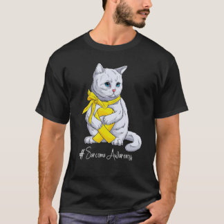 National Sarcoma Awareness Month Yellow Ribbon Cut T-Shirt