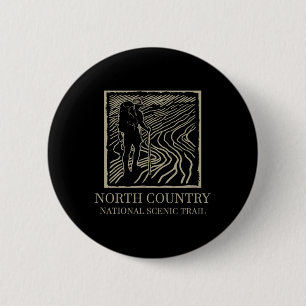 National Scenic Trail - North Country Trail Hiker 6 Cm Round Badge