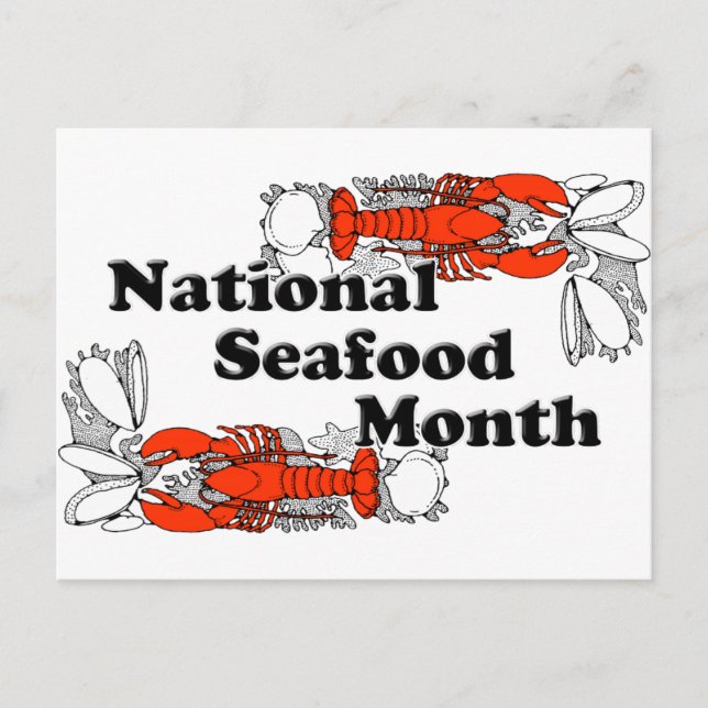 National  Seafood Month Postcard (Front)