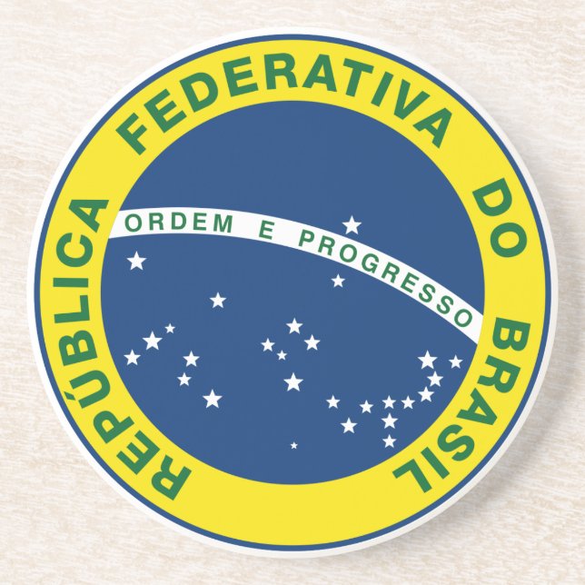 National Seal of Brazil Coaster (Front)
