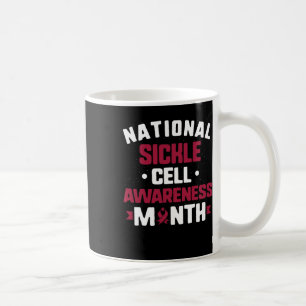 National Sickle Cell Awareness Month Burgundy Ribb Coffee Mug