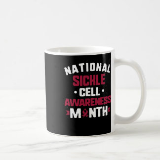 National Sickle Cell Awareness Month Burgundy Ribb Coffee Mug