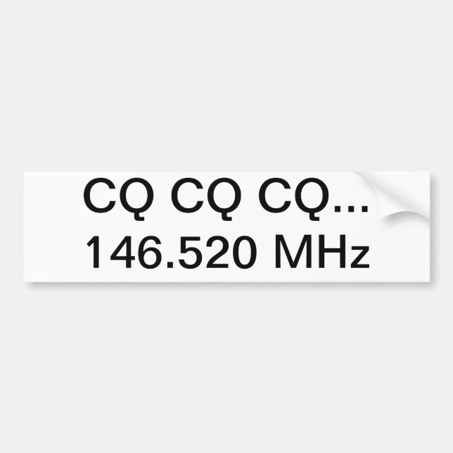 National Simplex Frequency bumper sticker (Front)