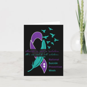 National Suicide Prevention Week Quote V-neck  Card