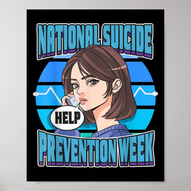 National Suicide Prevention Week Suprt Mental Heal Poster (Front)