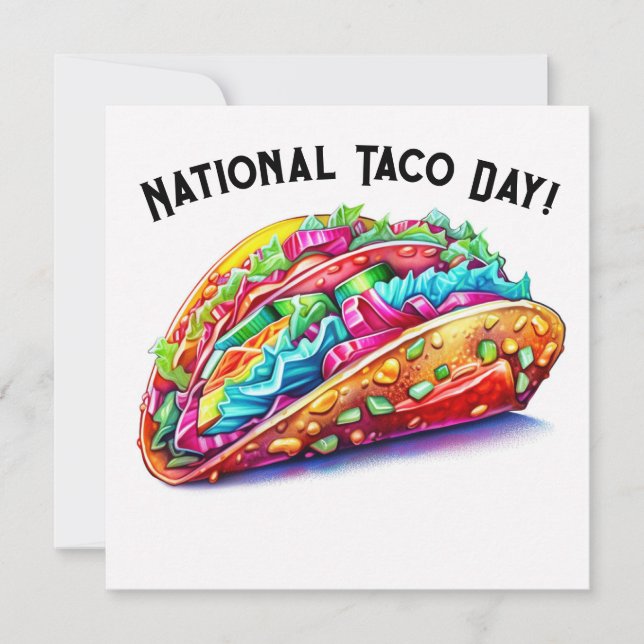 National Taco Day Holiday Card (Front)