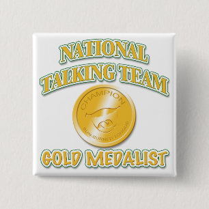 National Talking Team Gold Medallist 15 Cm Square Badge