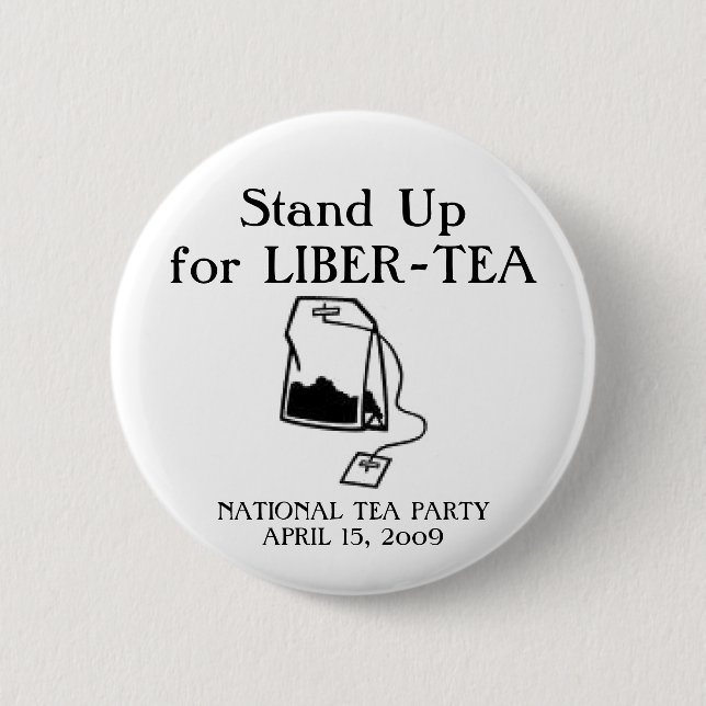 National Tea Party 6 Cm Round Badge (Front)