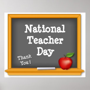 National Teacher Day Poster, Thank You! Poster