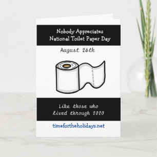 National Toilet Paper Day August 26th Humour  Card