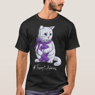 National Trisomy 9 Awareness Month Purple Ribbon C T-Shirt
