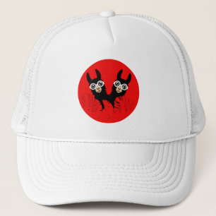 National Twin Day Llama Alpaca December 18 Trucker Hat