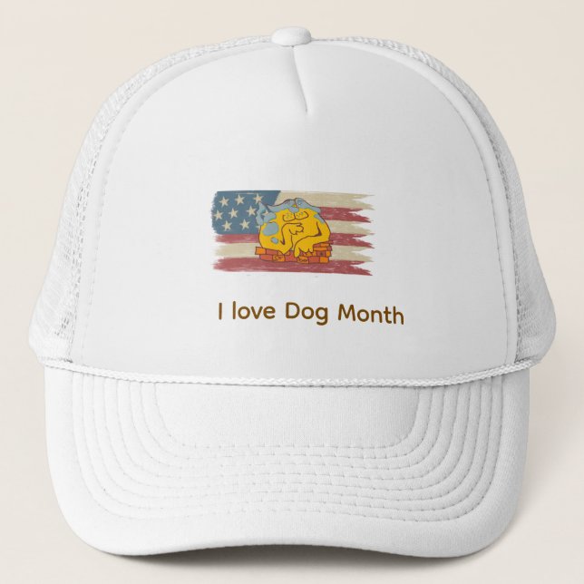 National Ugly Dog Month Trucker Hat (Front)