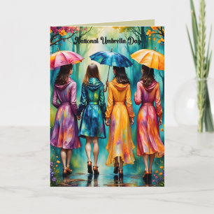 National Umbrella Day Four Women Card