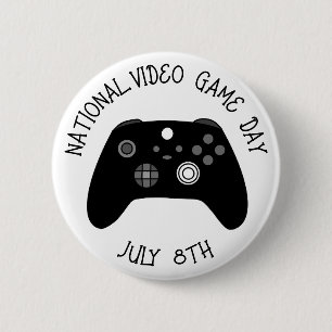 National Video Game Day July 8th  6 Cm Round Badge