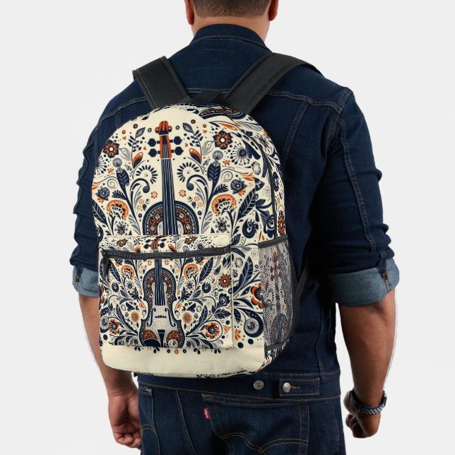 National Violin Day Melody Print-Cut-Sew Backpack  (Insitu (Model))