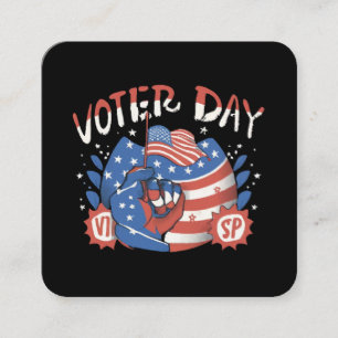 National Voter Registration Day Square Business Card