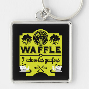 National Waffle Day Key Ring