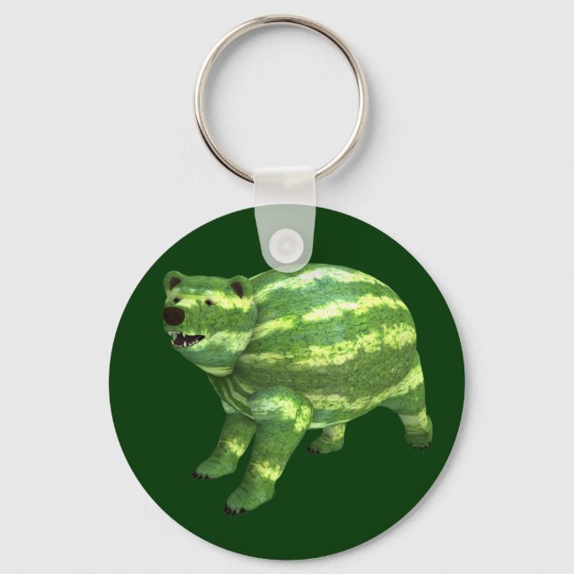 National Watermelon Day Bear Key Ring (Front)