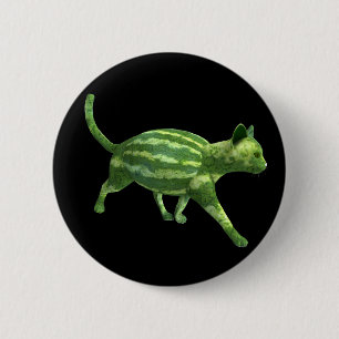 National Watermelon Day Cat 6 Cm Round Badge