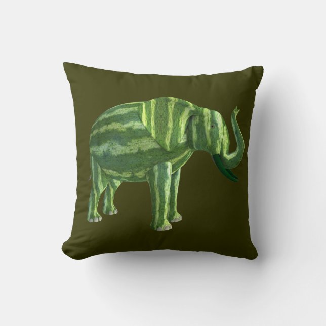 National Watermelon Day Elephant Cushion (Front)