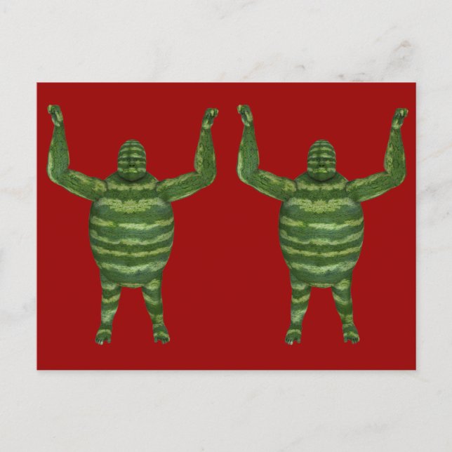 National Watermelon Day Gorilla Postcard (Front)
