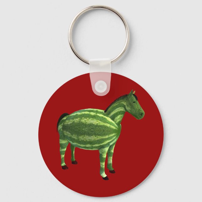 National Watermelon Day Horse Key Ring (Front)