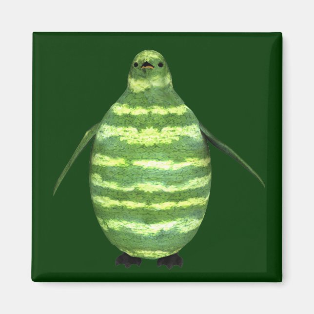 National Watermelon Day Penguin Magnet (Front)