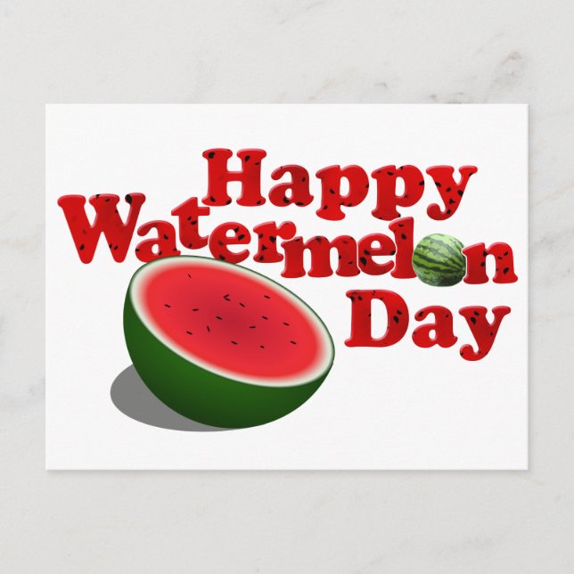 National Watermelon Day Postcard (Front)