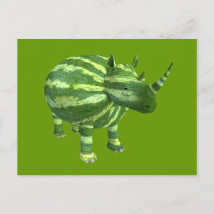 National Watermelon Day Rhinoceros Postcard