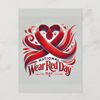 National Wear Red Day Holiday Postcard