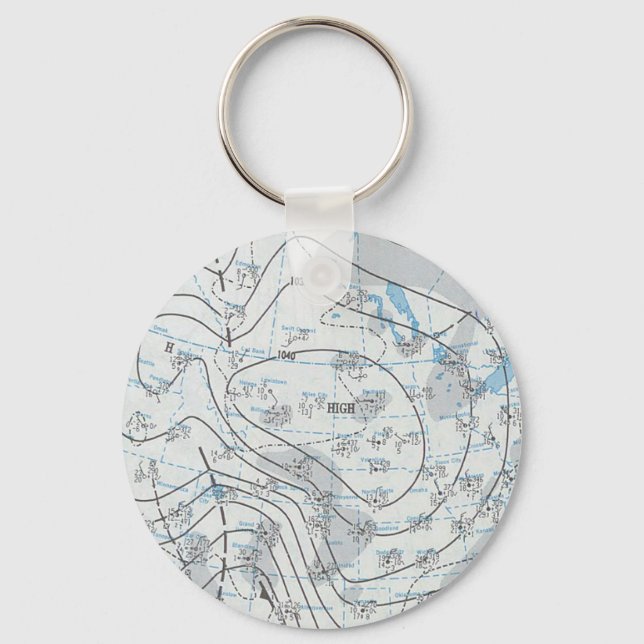 National Weather Map Key Ring (Front)