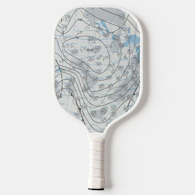 National Weather Map Pickleball Paddle (Back)