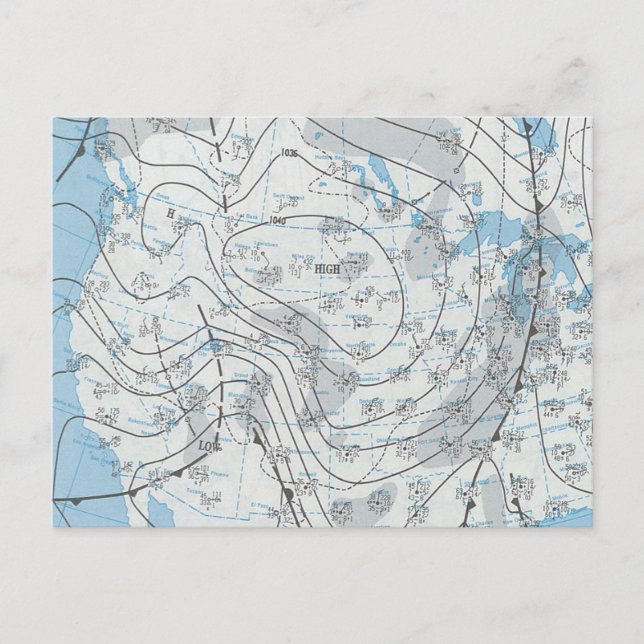 National Weather Map Postcard (Front)